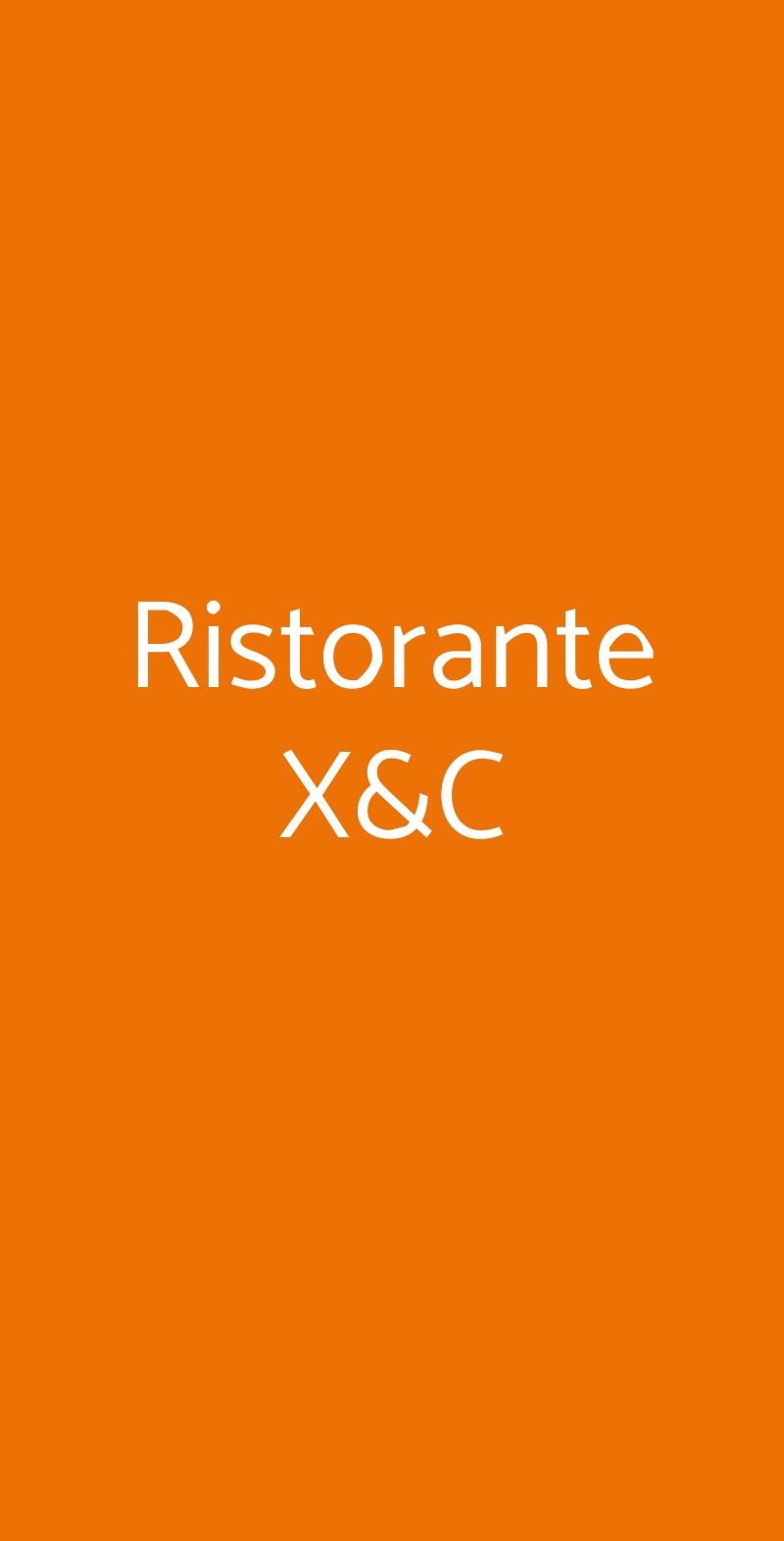 Ristorante X&C Milano menù 1 pagina