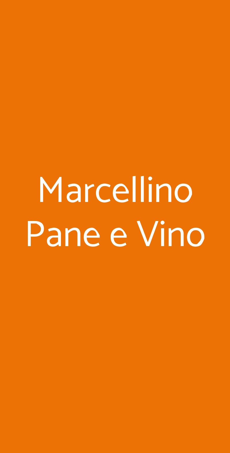 Marcellino Pane e Vino Milano menù 1 pagina