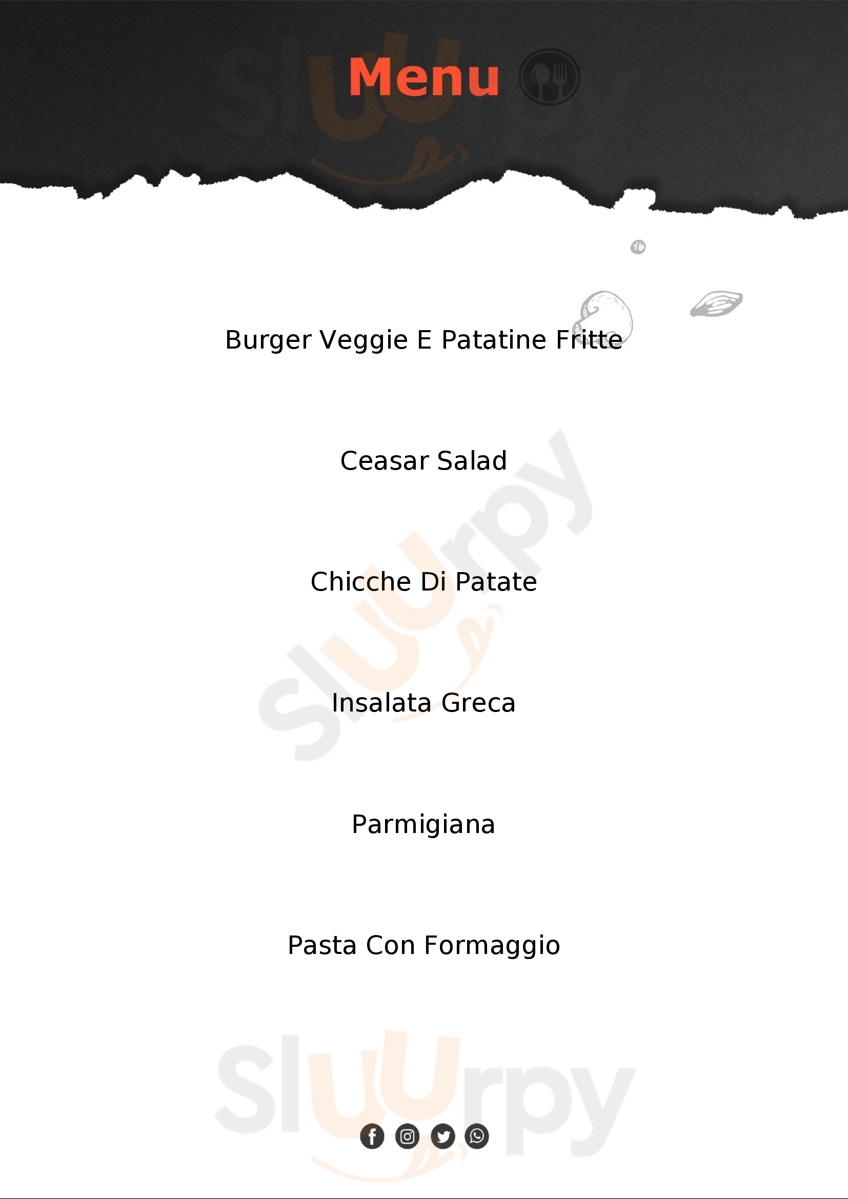Mangiaspaghetti Milano menù 1 pagina