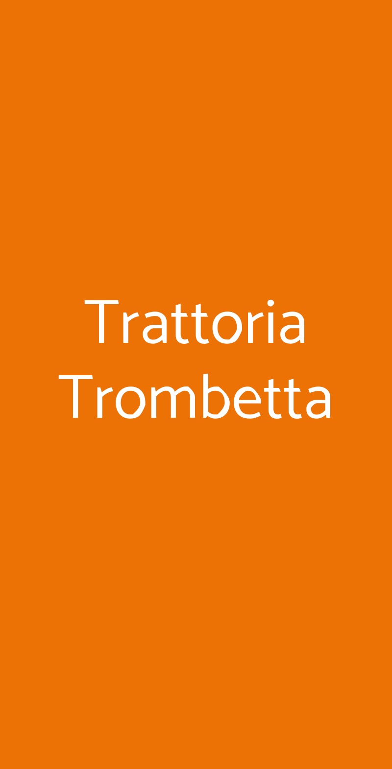 Trattoria Trombetta Milano menù 1 pagina
