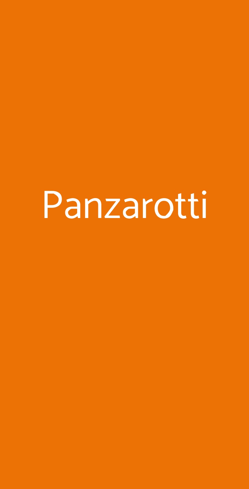 Panzarotti Milano menù 1 pagina