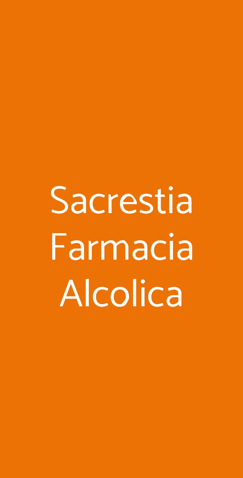 Sacrestia Farmacia Alcolica Milano menù 1 pagina
