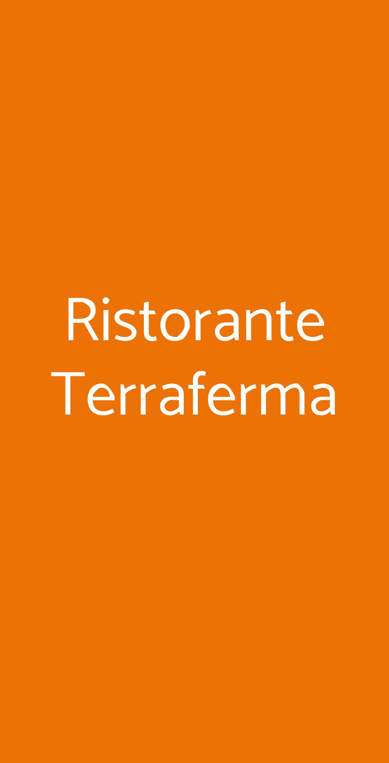 Ristorante Terraferma Milano menù 1 pagina