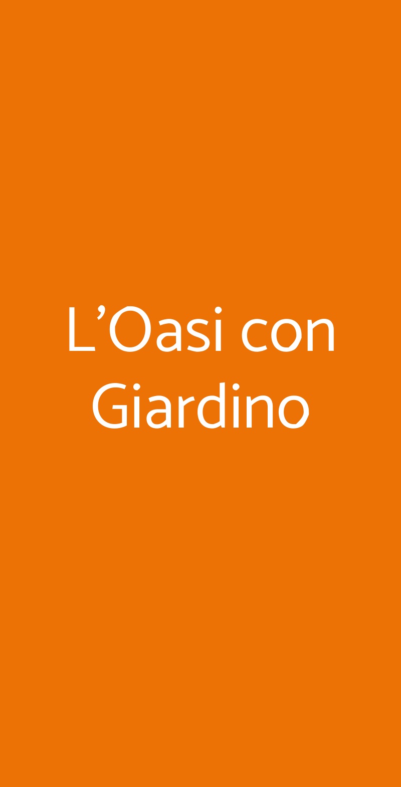 L'Oasi con Giardino Milano menù 1 pagina