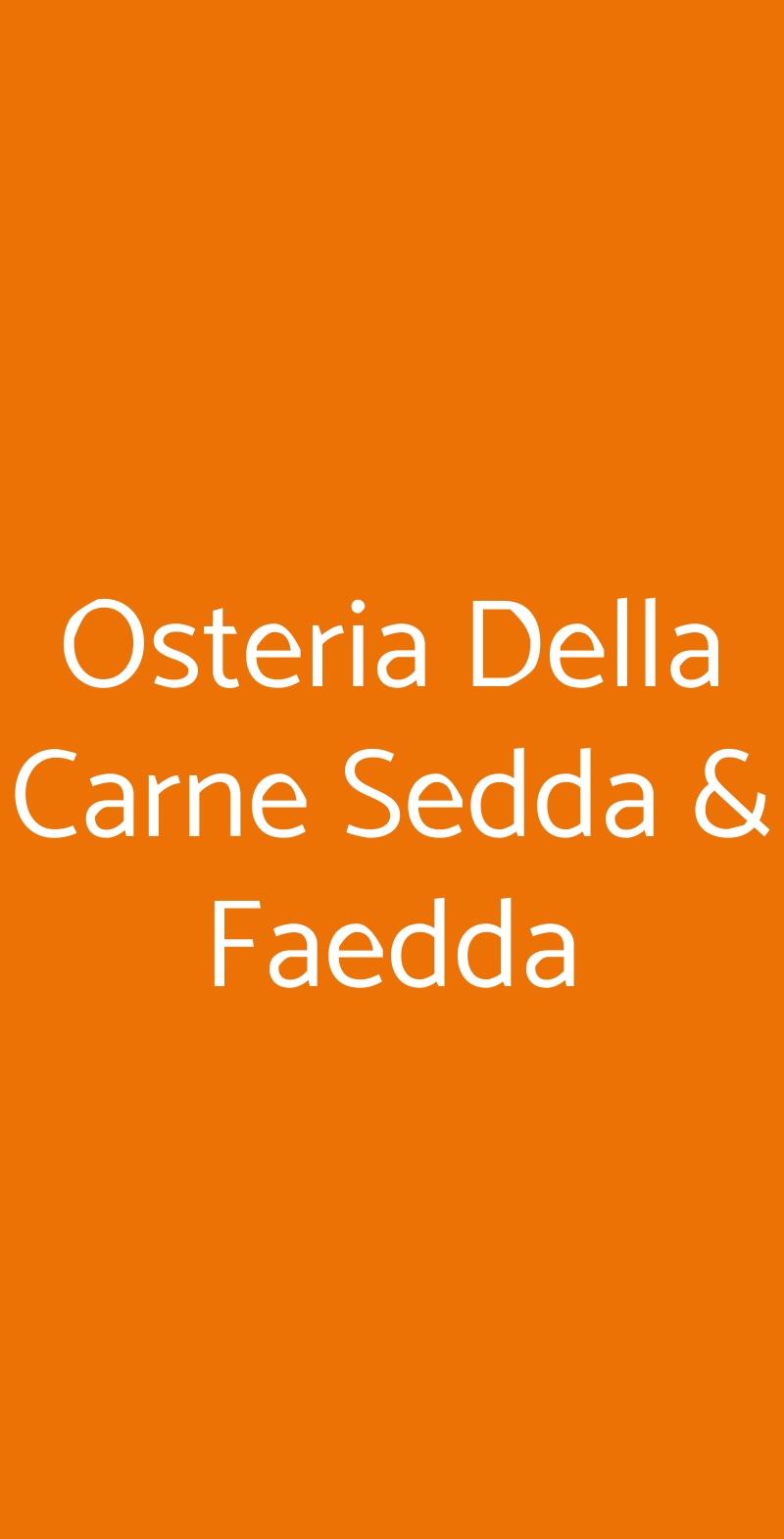 Osteria Della Carne Sedda & Faedda Milano menù 1 pagina