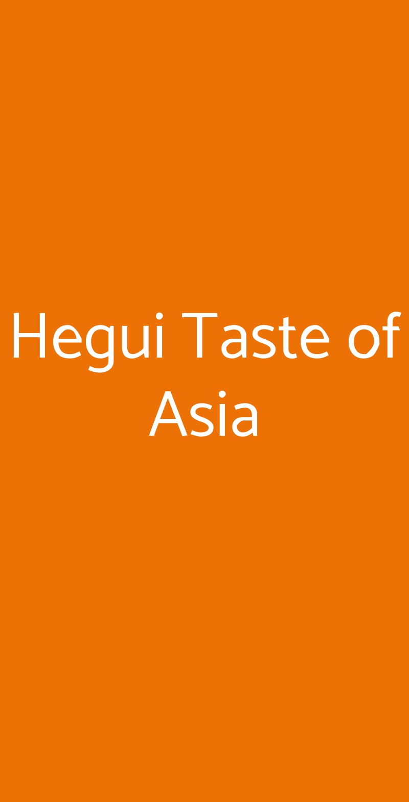 Hegui Taste of Asia Milano menù 1 pagina