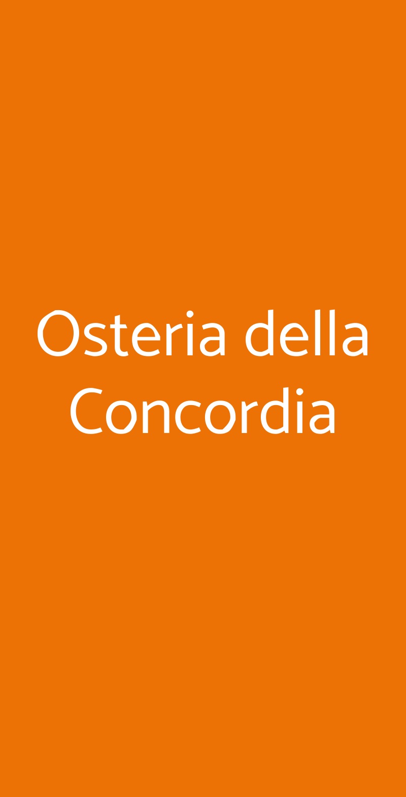 Osteria della Concordia Milano menù 1 pagina