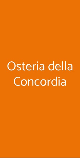 Osteria Della Concordia, Milano