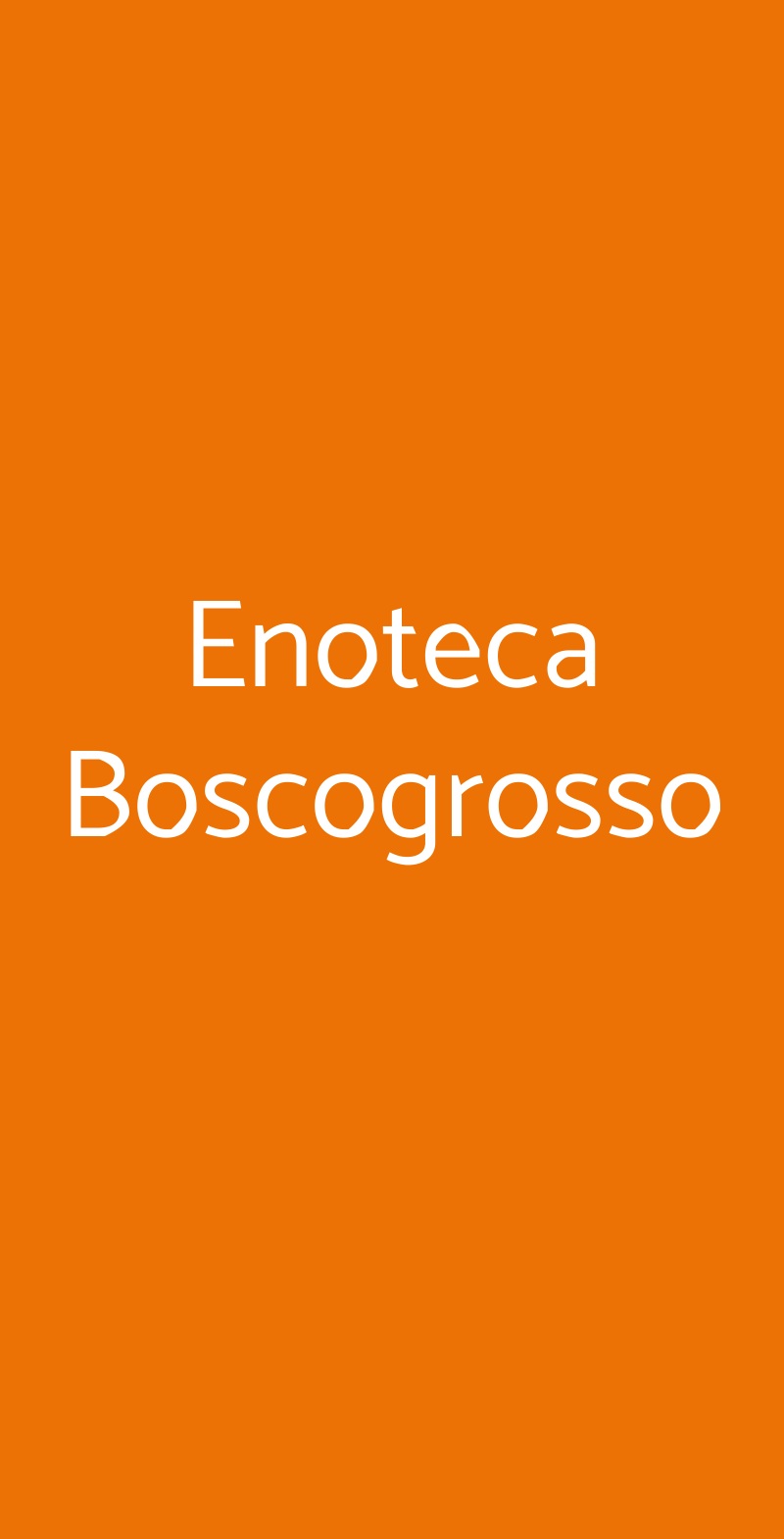 Enoteca Boscogrosso Milano menù 1 pagina