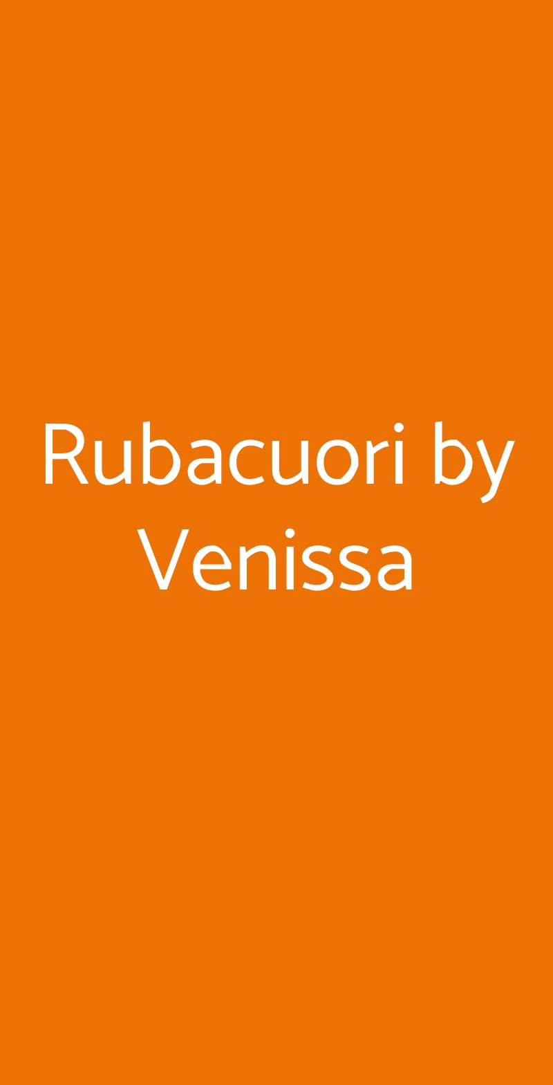 Rubacuori by Venissa Milano menù 1 pagina