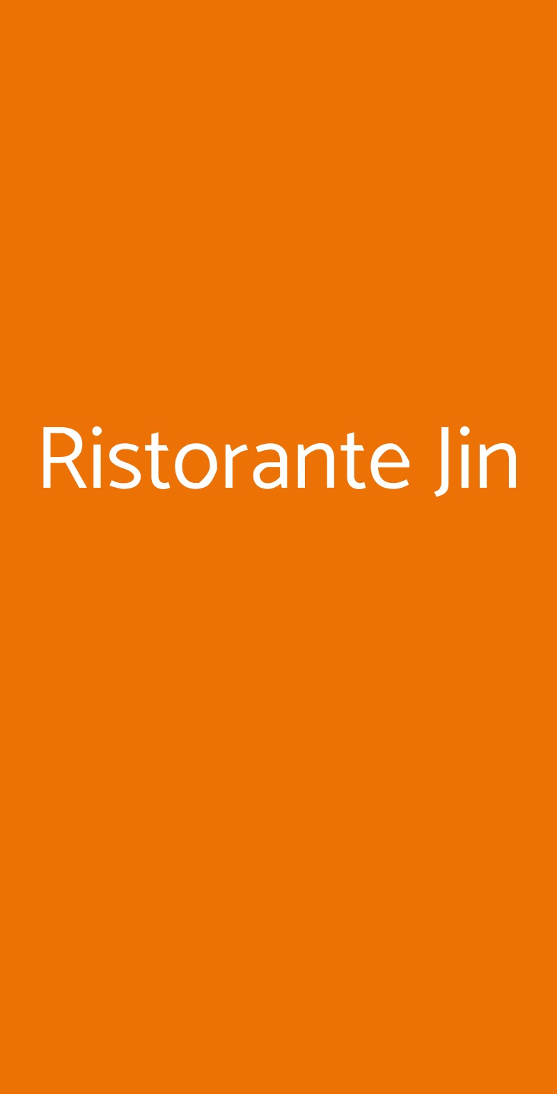 Ristorante Jin Milano menù 1 pagina