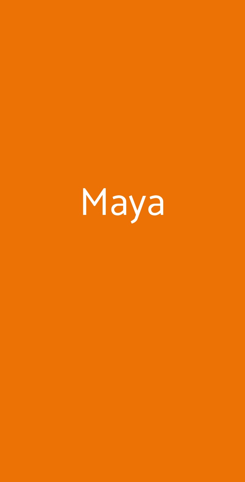 Maya Milano menù 1 pagina