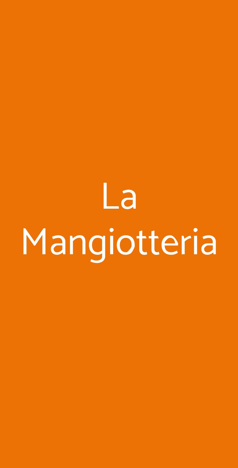 La Mangiotteria Milano menù 1 pagina