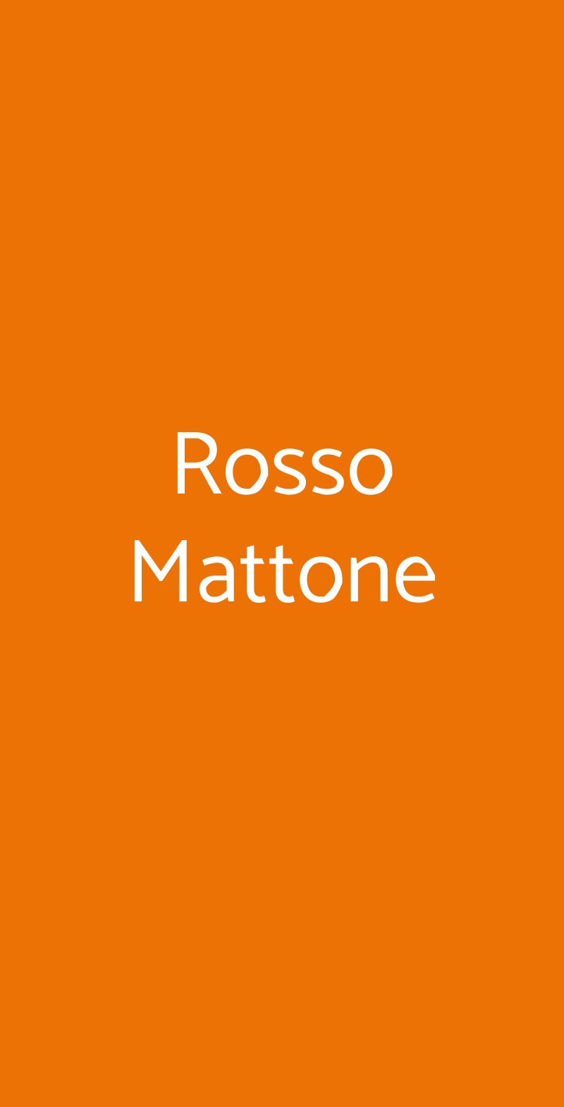 Rosso Mattone Milano menù 1 pagina