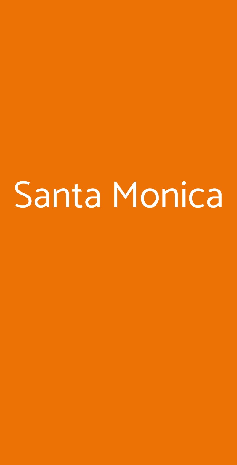 Santa Monica Milano menù 1 pagina