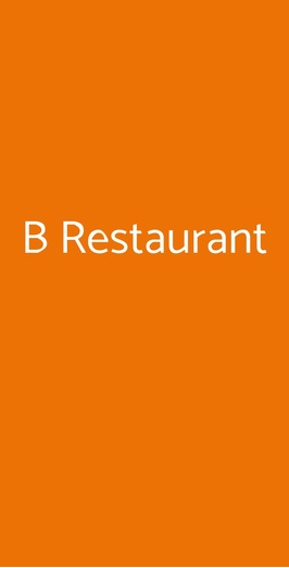 B Restaurant