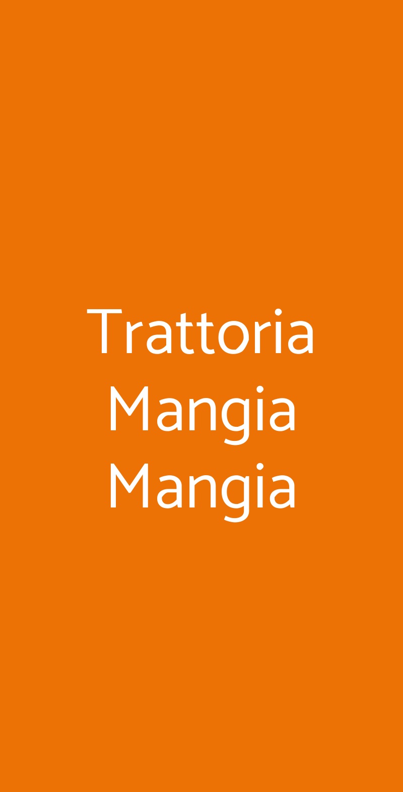 Trattoria Mangia Mangia Milano menù 1 pagina