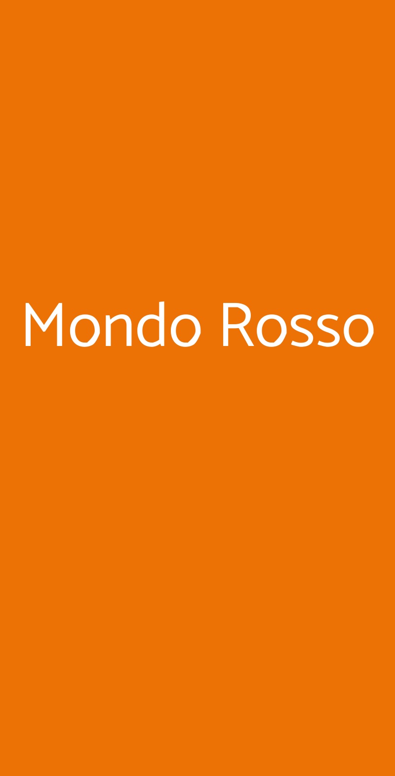 Mondo Rosso Milano menù 1 pagina