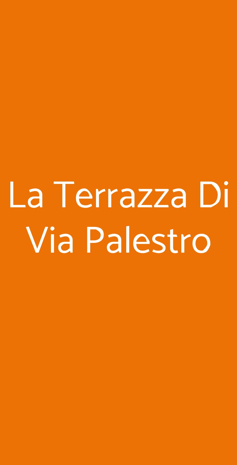 La Terrazza Di Via Palestro Milano menù 1 pagina