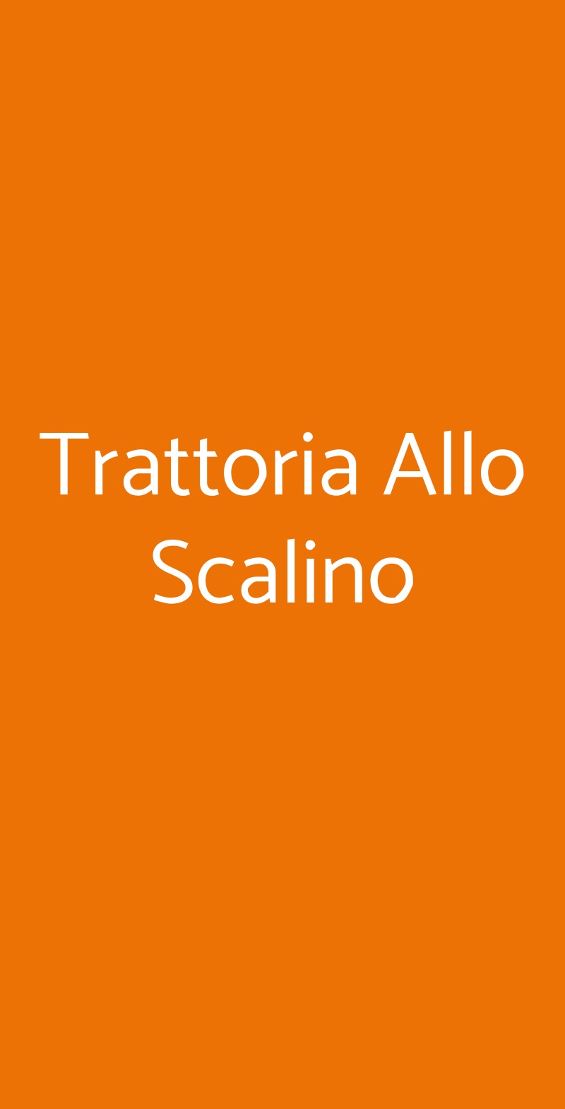 Trattoria Allo Scalino Milano menù 1 pagina