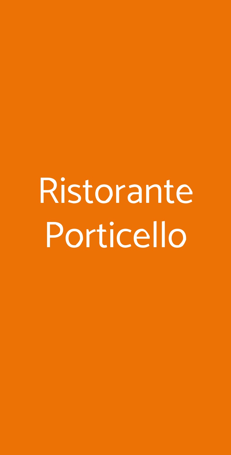 Ristorante Porticello Milano menù 1 pagina