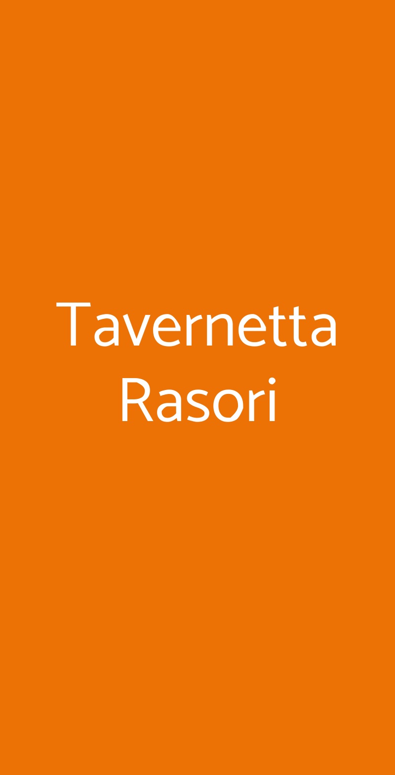 Tavernetta Rasori Milano menù 1 pagina