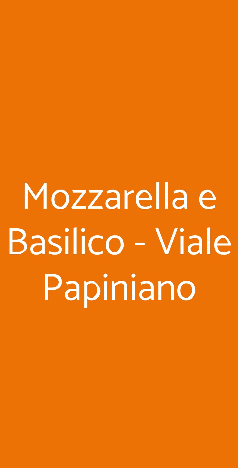 Mozzarella e Basilico - Viale Papiniano Milano menù 1 pagina