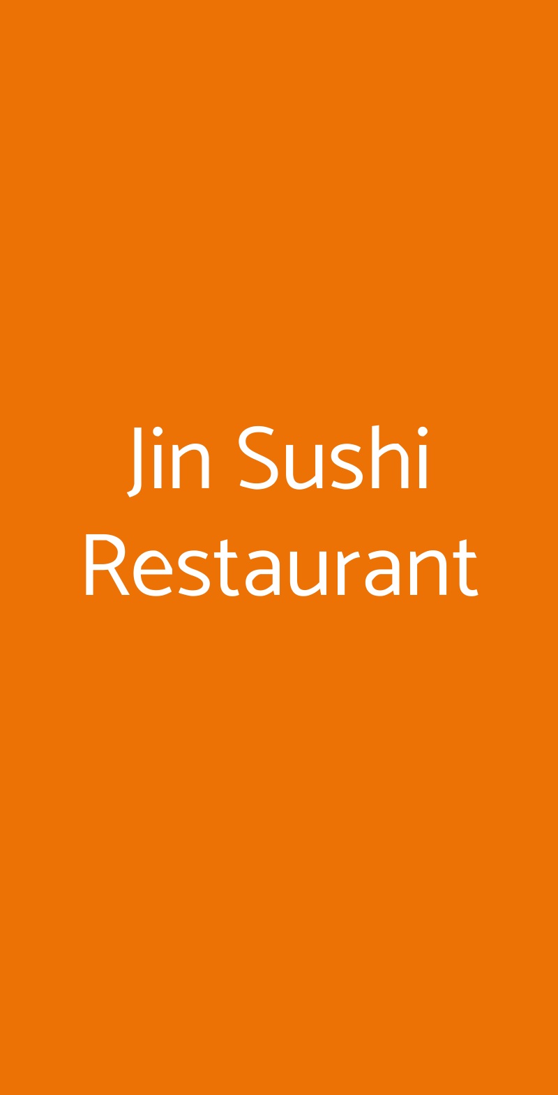 Jin Sushi Restaurant Milano menù 1 pagina