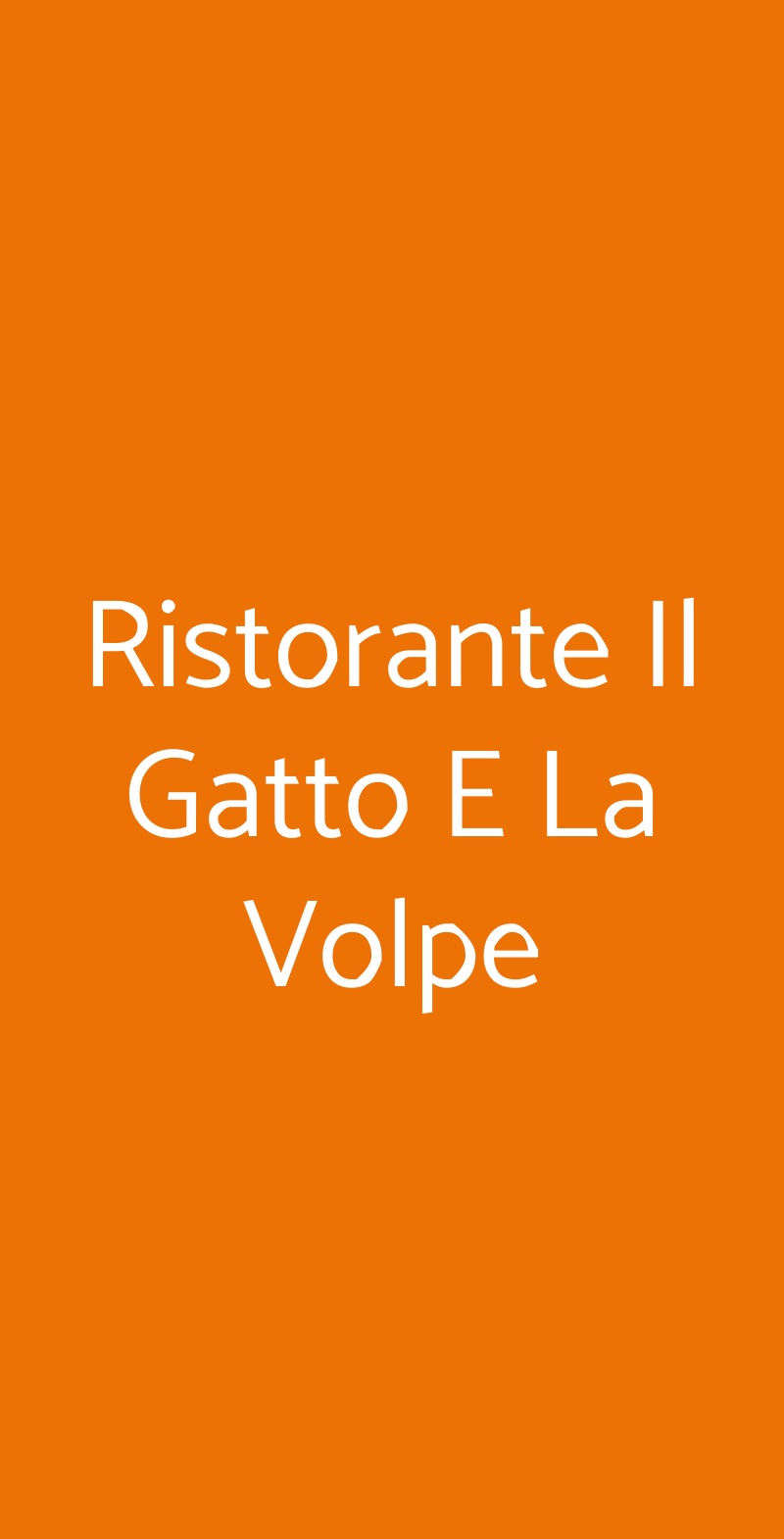 Ristorante Il Gatto E La Volpe Milano menù 1 pagina