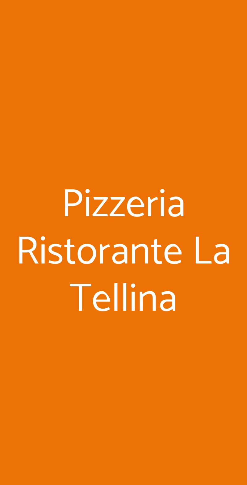 Pizzeria Ristorante La Tellina Milano menù 1 pagina