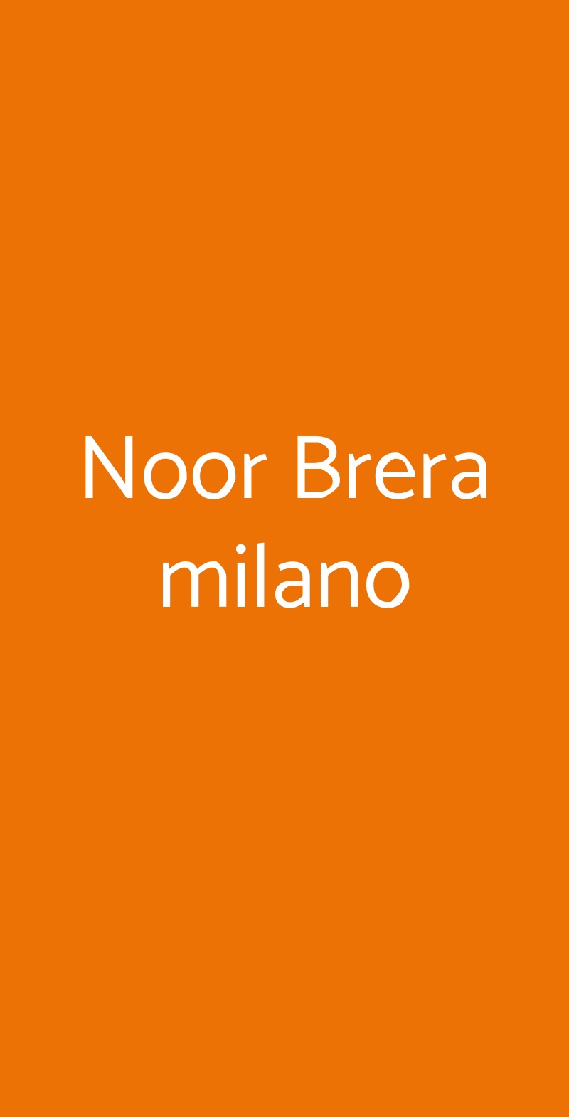 Noor Brera milano Milano menù 1 pagina