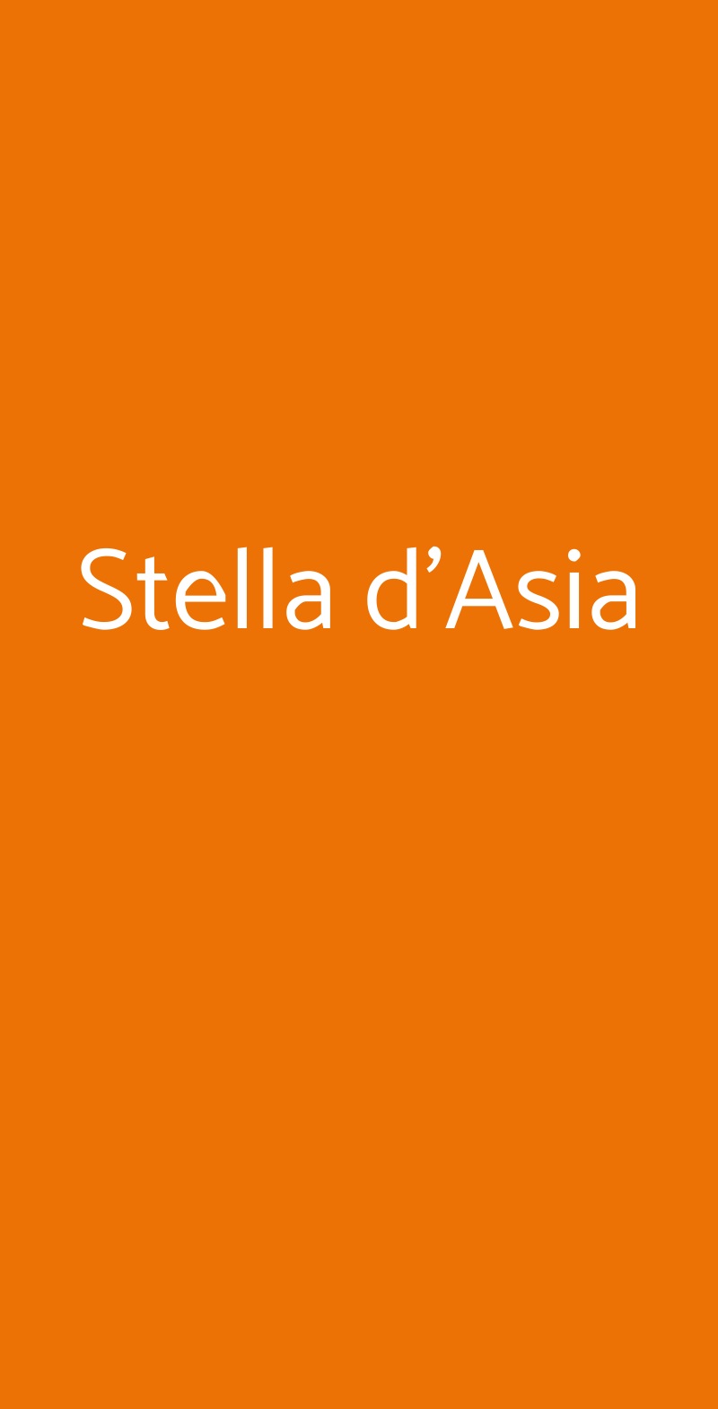Stella d'Asia Milano menù 1 pagina