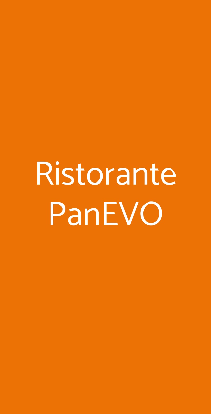 Ristorante PanEVO Milano menù 1 pagina