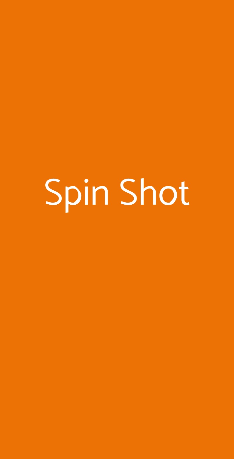 Spin Shot Milano menù 1 pagina