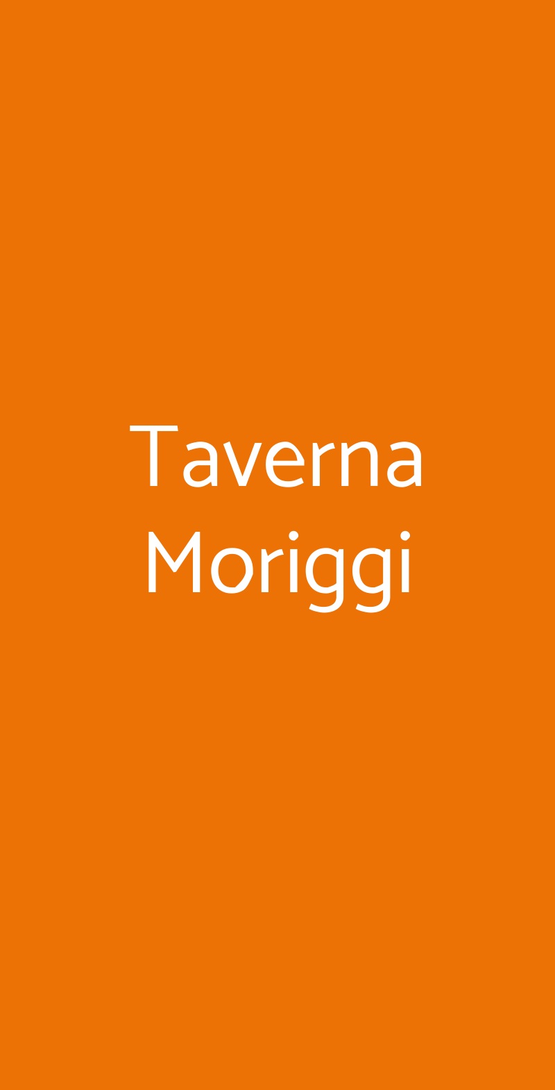 Taverna Moriggi Milano menù 1 pagina