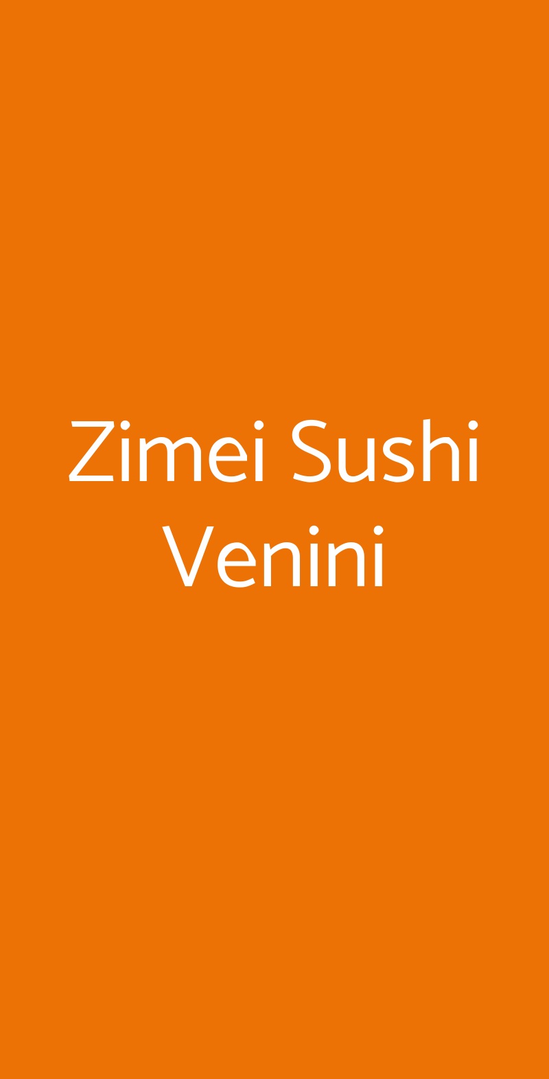 Zimei Sushi Venini Milano menù 1 pagina