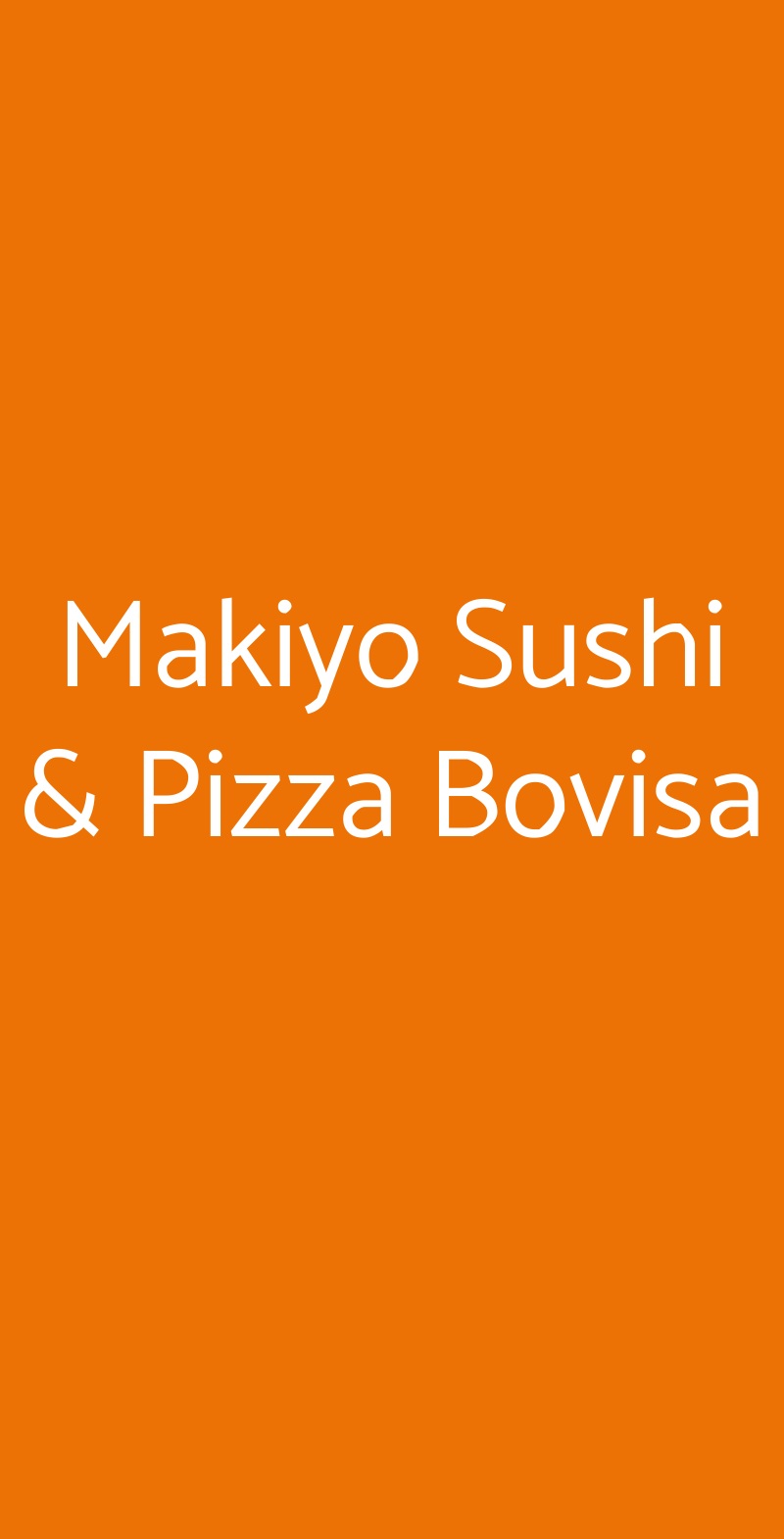 Makiyo Sushi & Pizza Bovisa Milano menù 1 pagina