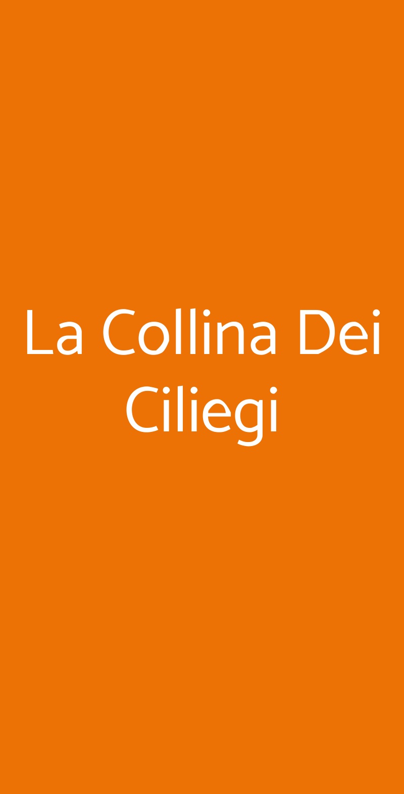 La Collina Dei Ciliegi Milano menù 1 pagina