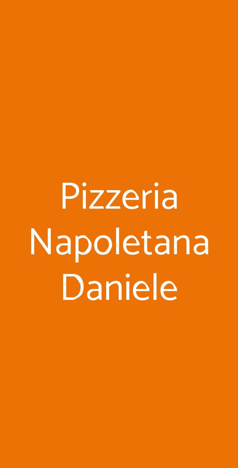 Pizzeria Napoletana Daniele Milano menù 1 pagina