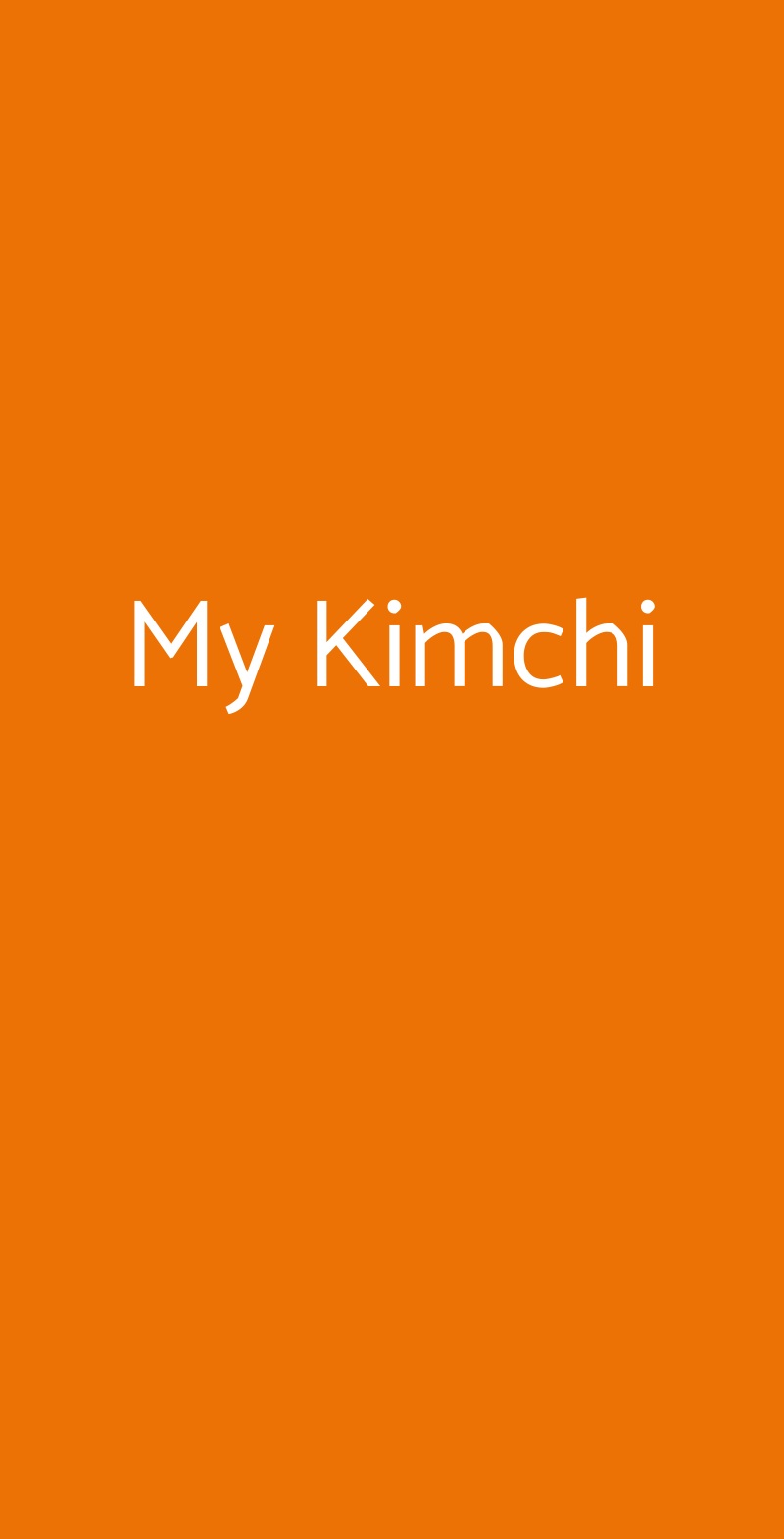 My Kimchi Milano menù 1 pagina