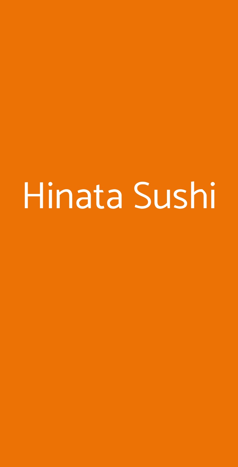 Hinata Sushi Milano menù 1 pagina