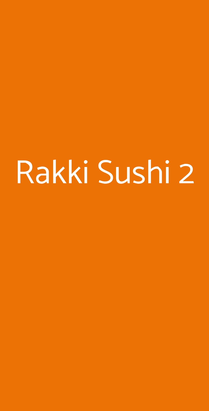 Rakki Sushi 2 Milano menù 1 pagina