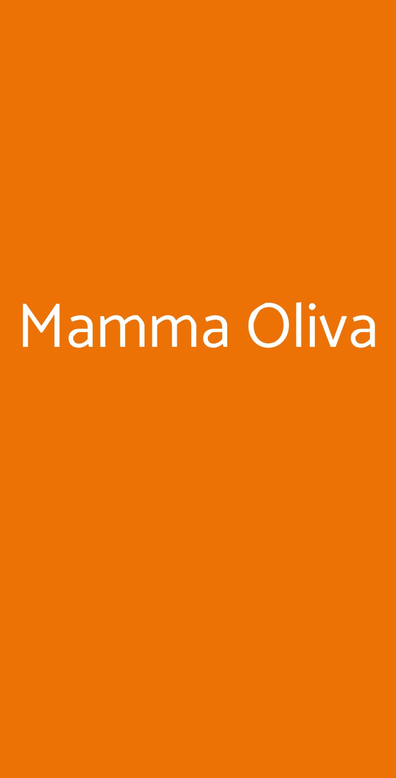 Mamma Oliva Milano menù 1 pagina