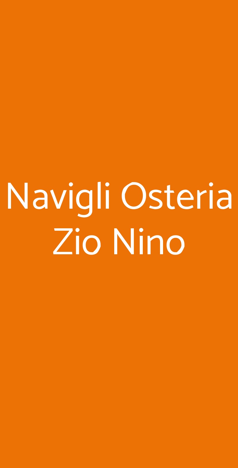 Navigli Osteria Zio Nino Milano menù 1 pagina
