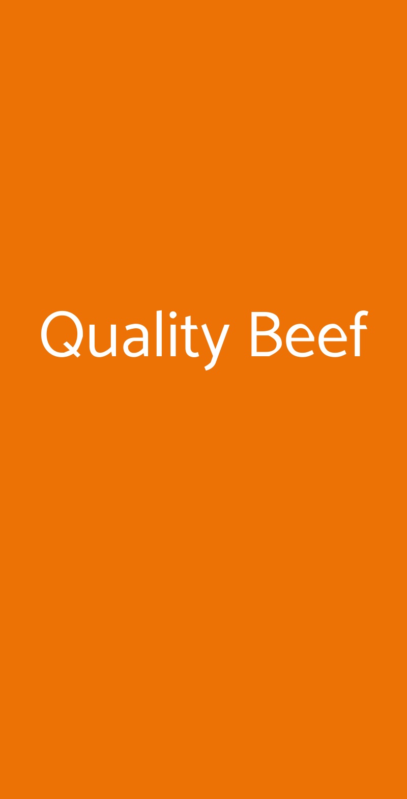 Quality Beef Milano menù 1 pagina