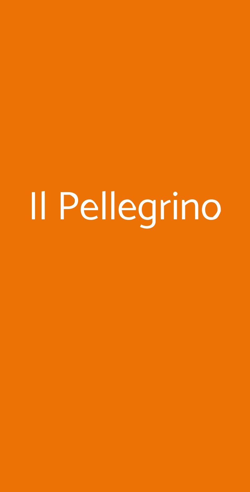 Il Pellegrino Milano menù 1 pagina