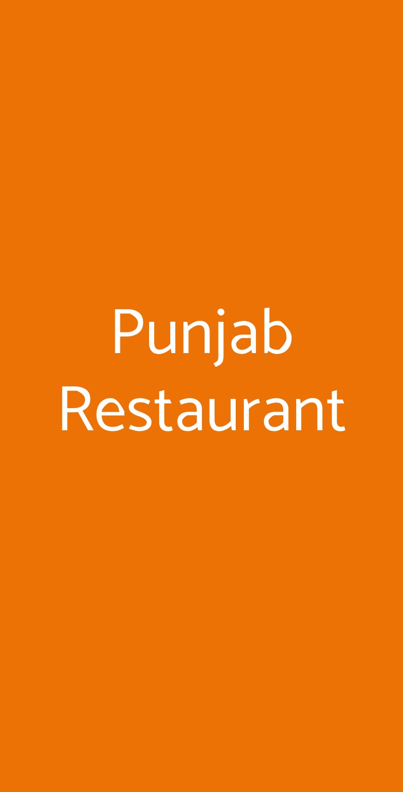Punjab Restaurant Milano menù 1 pagina