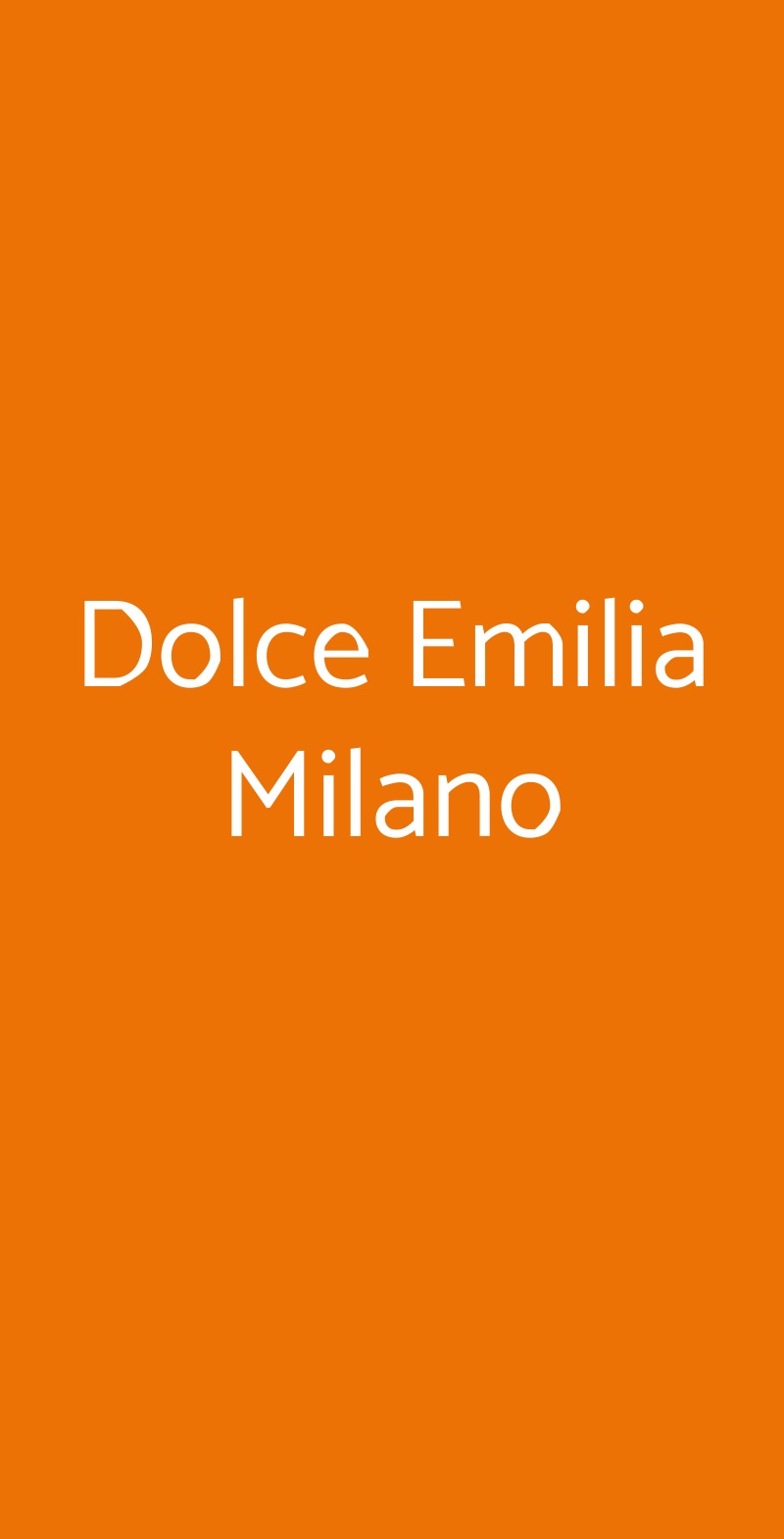 Dolce Emilia Milano Milano menù 1 pagina