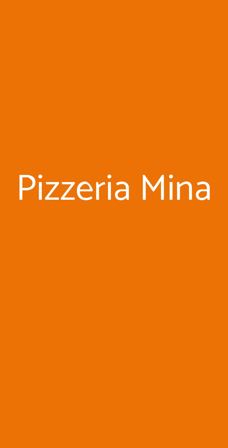 Pizzeria Mina Milano menù 1 pagina