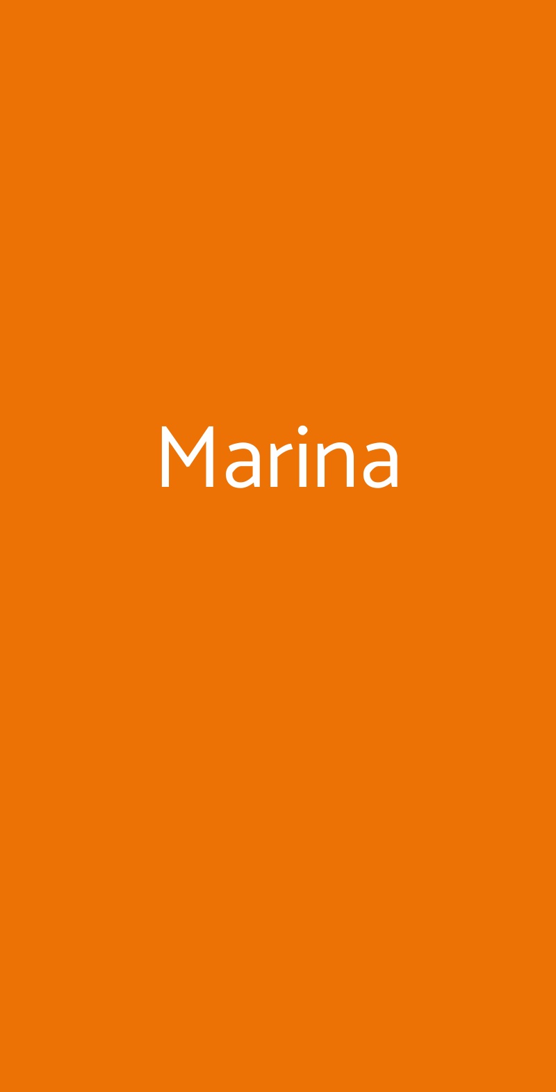 Marina Milano menù 1 pagina